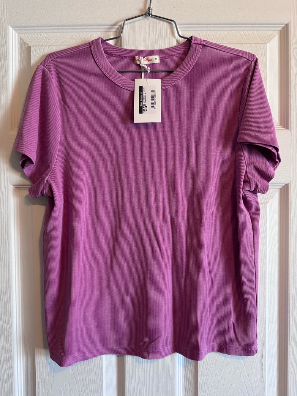 Marine Layer Short-Sleeve Crewneck Tee in Mauve XL